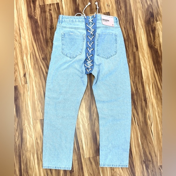 New One Teaspoon Blue Laced Bandits Jeans - Picture 4 of 7
